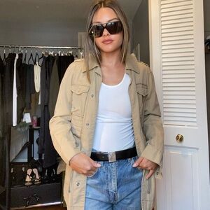 Stylish Women's Beige Utility Jacket